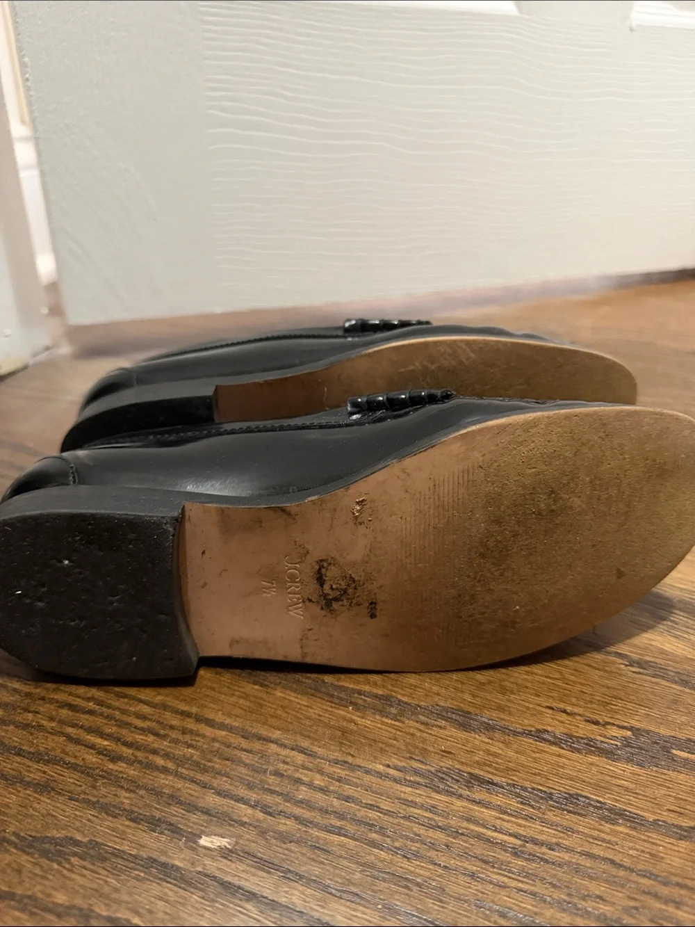 Jcrew Classic Black Leather Penny Loafers